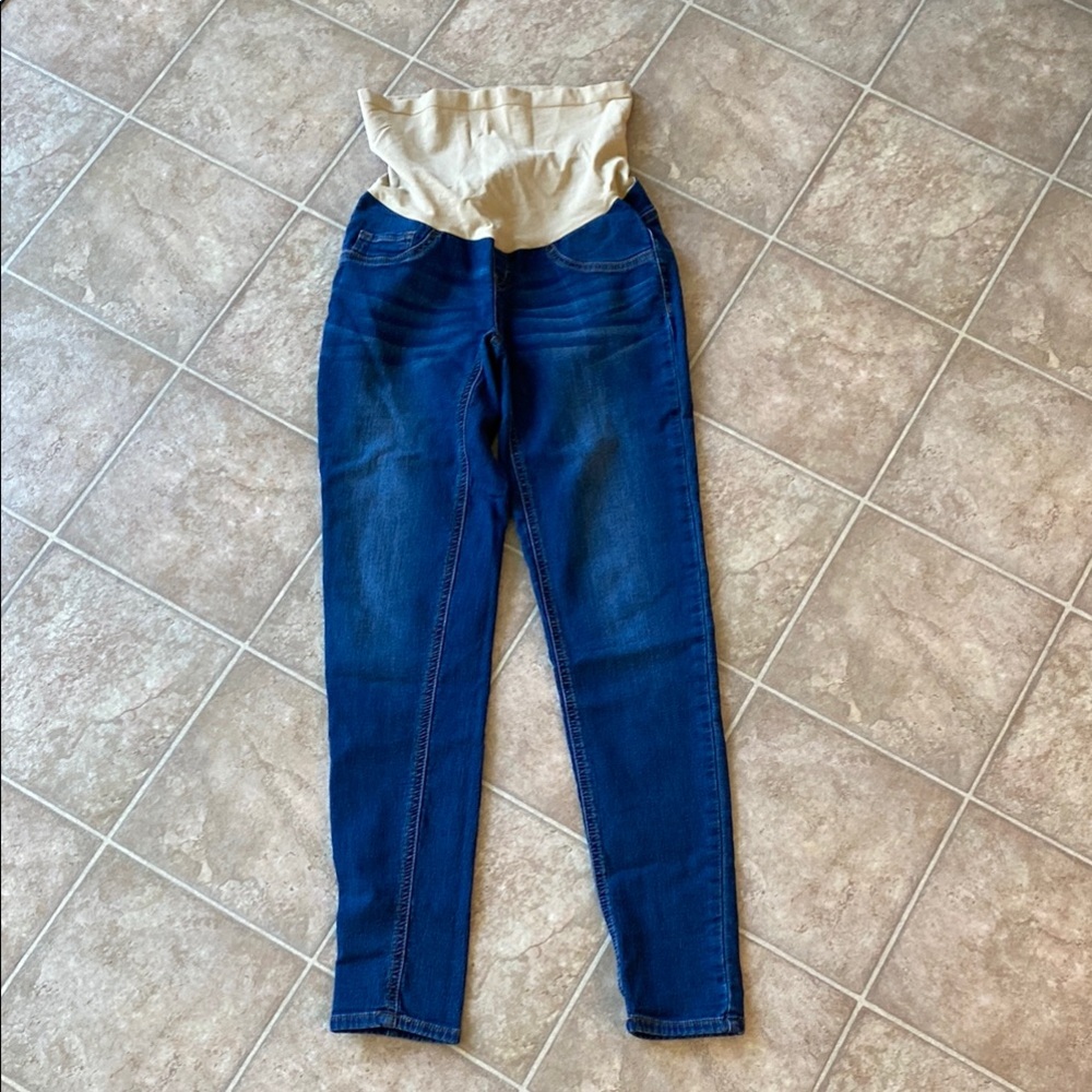 Indigo Blue High Rise Maternity Jeans